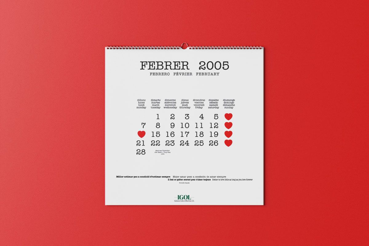 Calendario Igol 2005 (febrero)