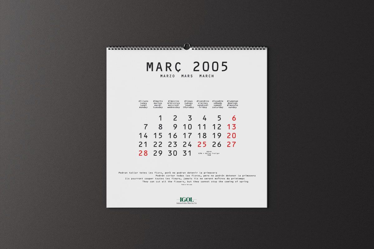Calendario Igol 2005 (marzo)