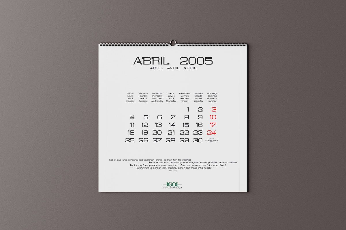 Calendario Igol 2005 (abril)