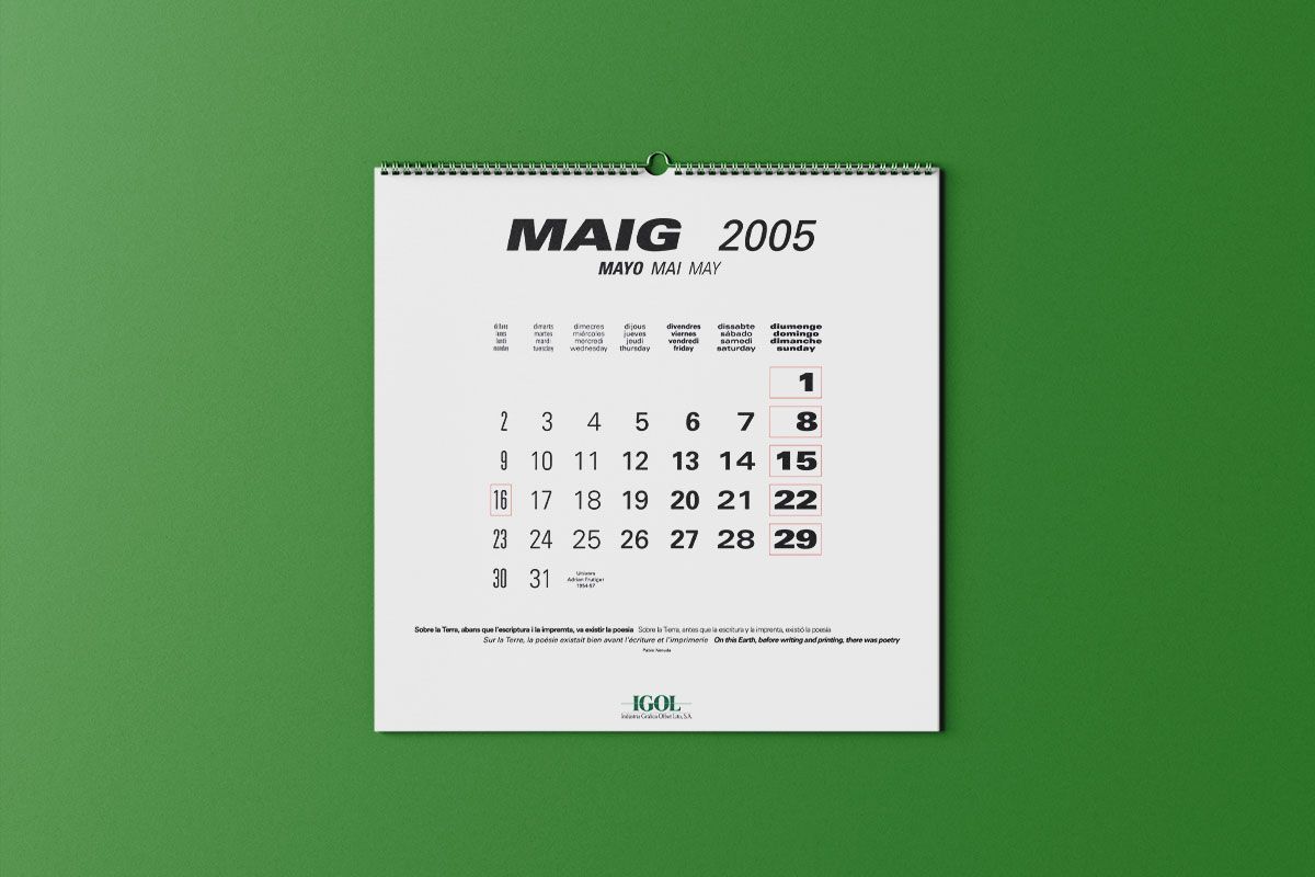 Calendario Igol 2005 (mayo)