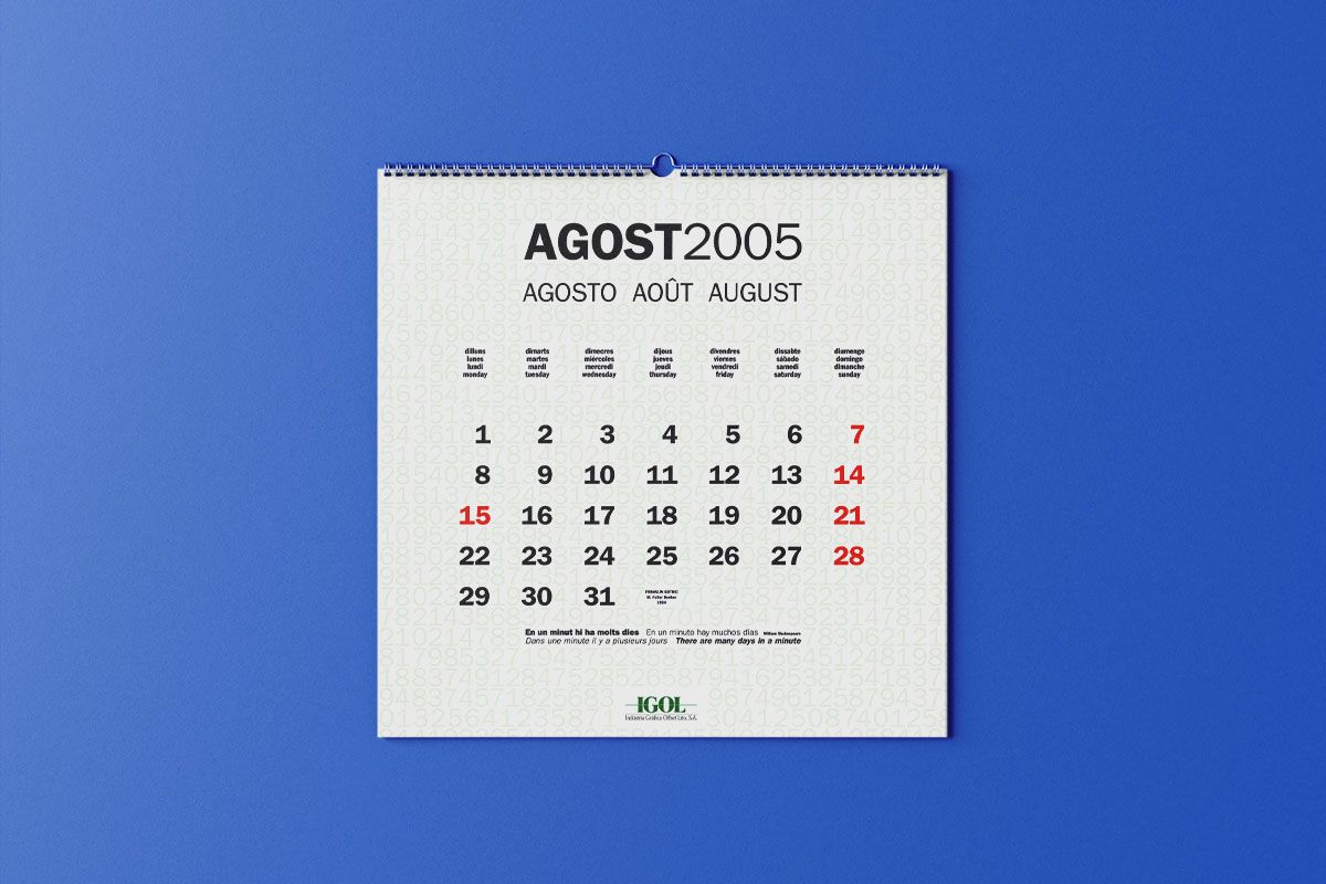 Calendario Igol 2005 (agosto)