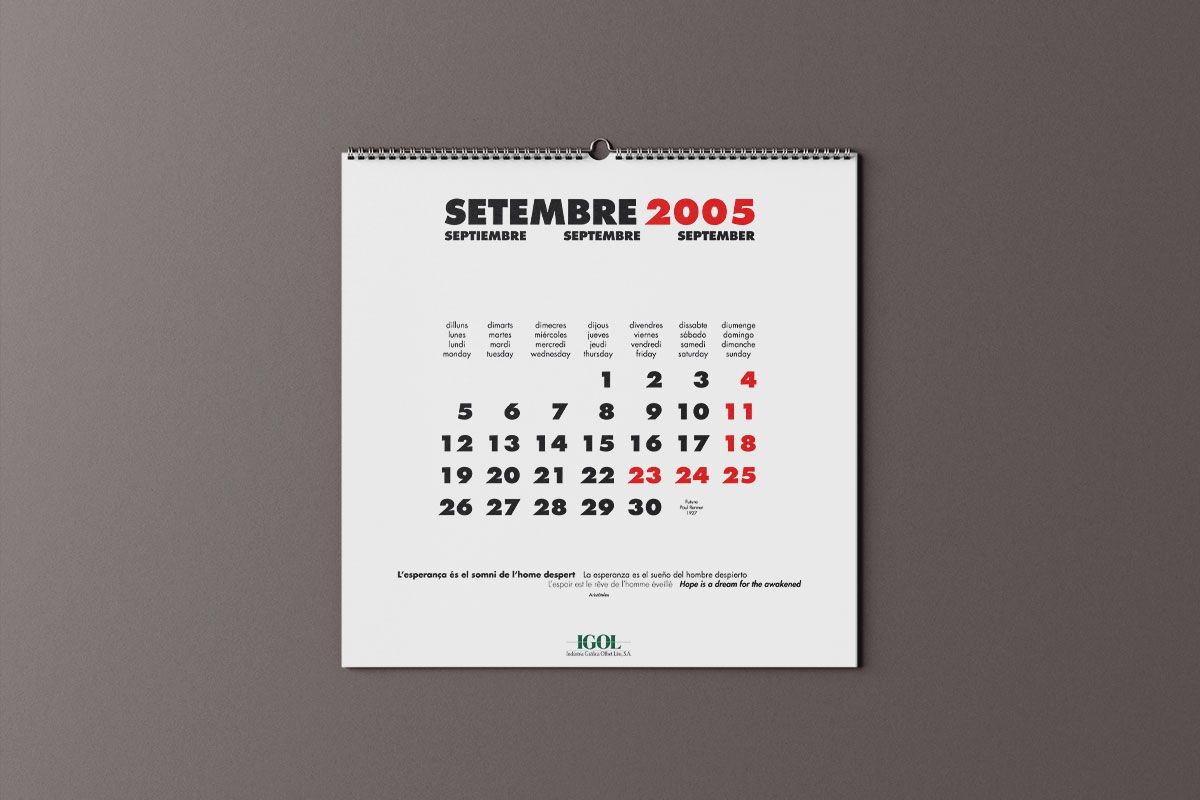 Calendario Igol 2005 (septiembre)