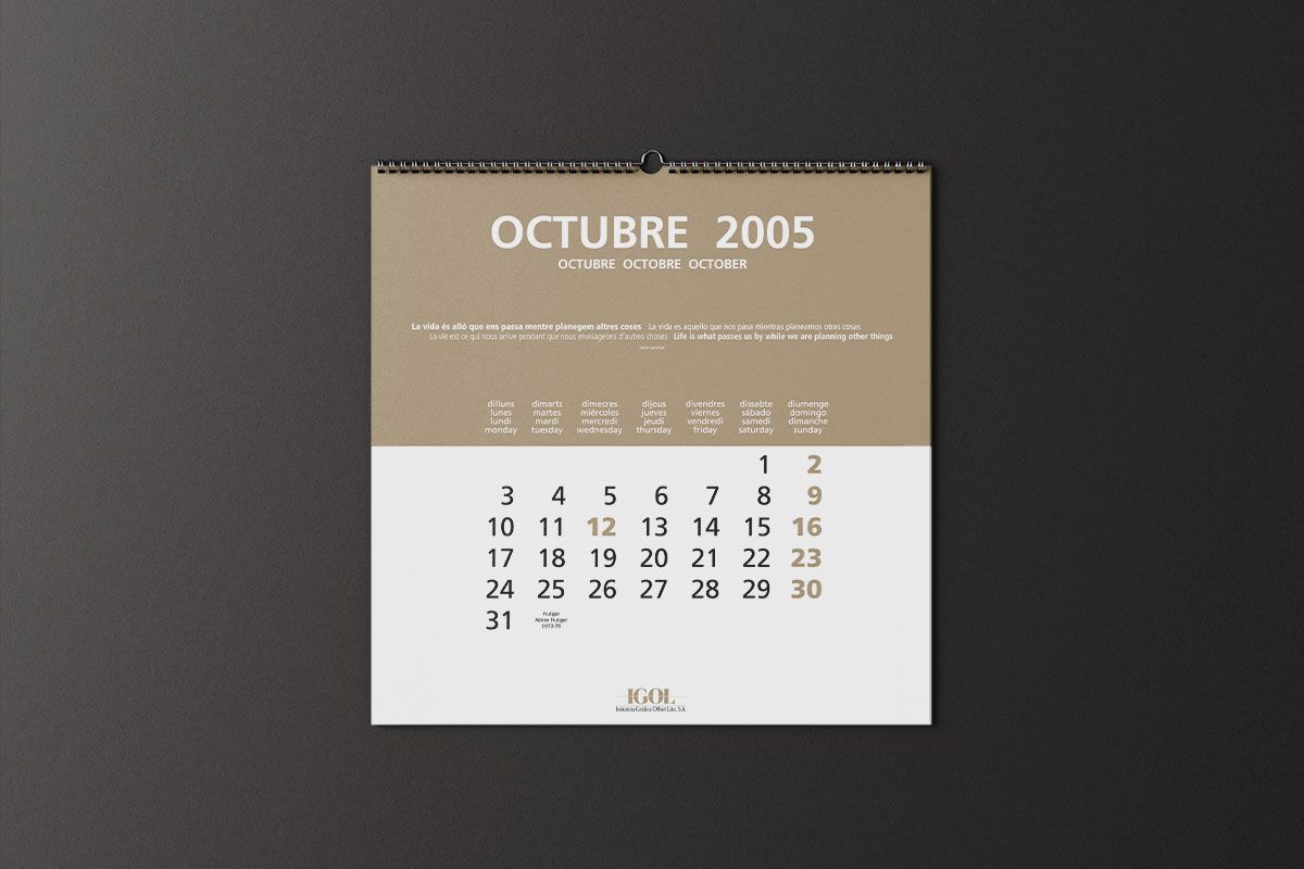 Calendario Igol 2005 (octubre)