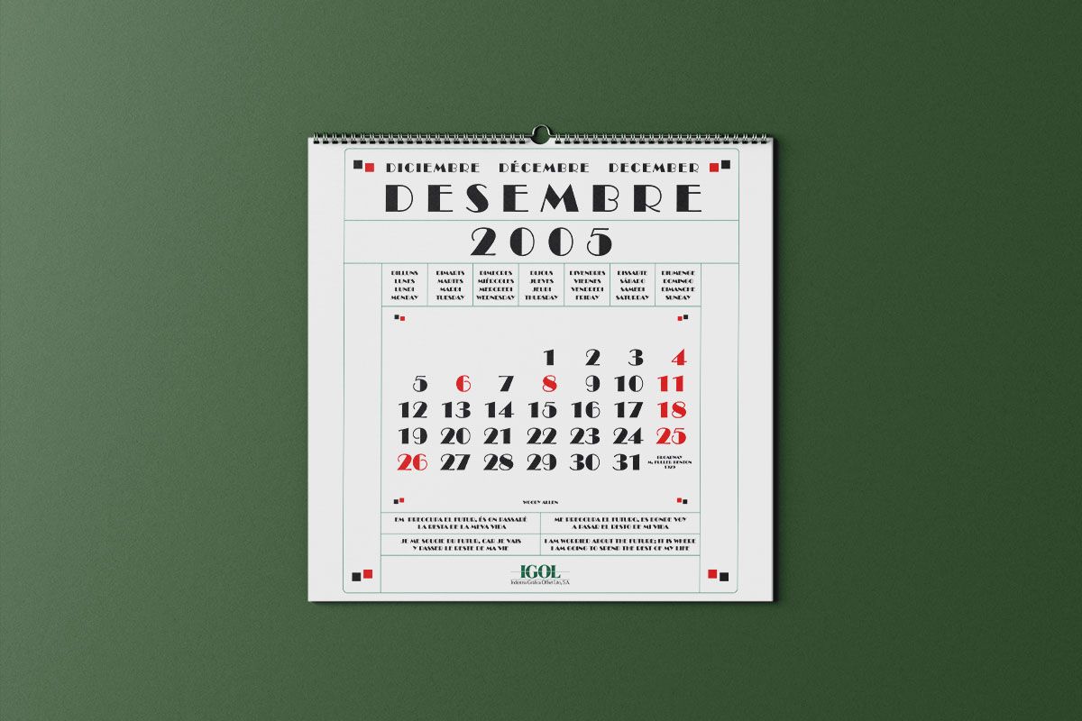 Calendario Igol 2005 (diciembre)